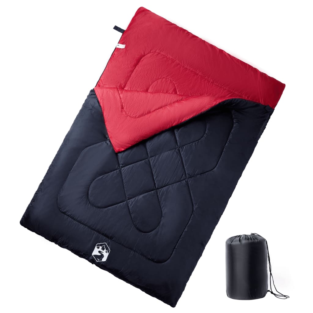 vidaXL Double Sleeping Bag with Pillows for Adults Camping 3-4 Seasons 1