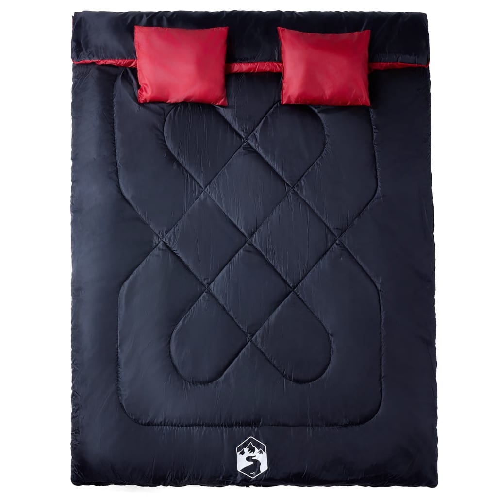 vidaXL Double Sleeping Bag with Pillows for Adults Camping 3-4 Seasons 2