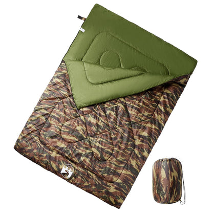 vidaXL Double Sleeping Bag with Pillows for Adults Camping 3-4 Seasons 1