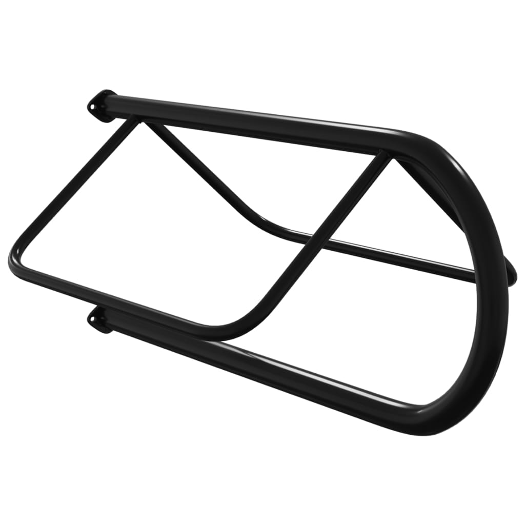 vidaXL Saddle Rack Wall Mounted Black Iron 2
