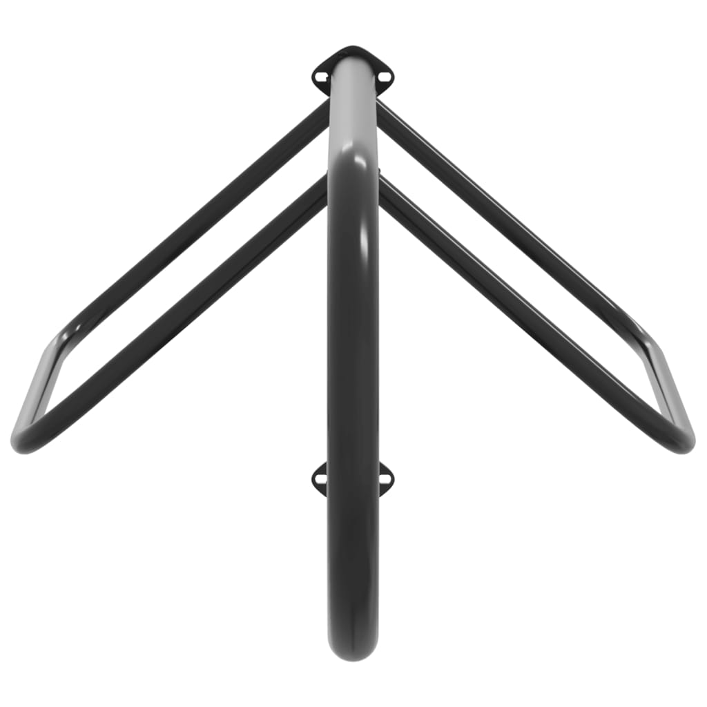 vidaXL Saddle Rack Wall Mounted Black Iron 4
