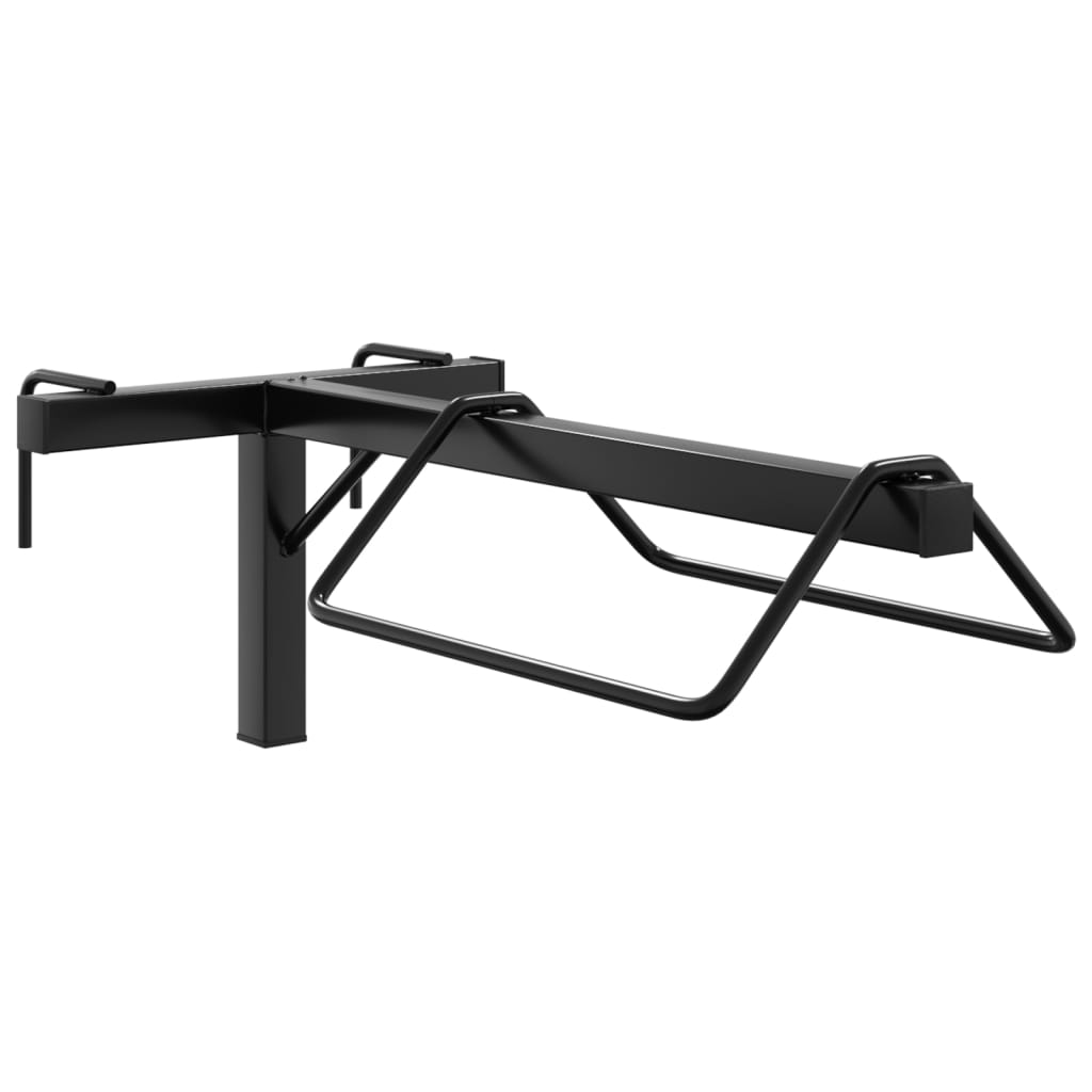 vidaXL Saddle Rack Wall Mounted Black Iron 2