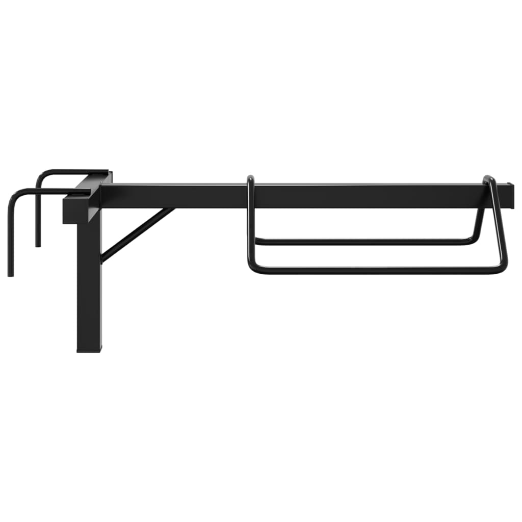 vidaXL Saddle Rack Wall Mounted Black Iron 5