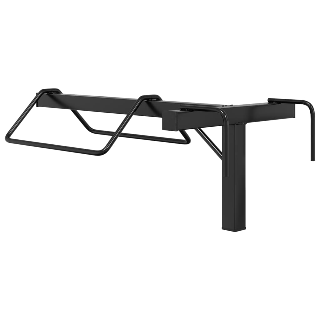 vidaXL Saddle Rack Wall Mounted Black Iron 6