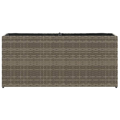 vidaXL Garden Planter with 2 Pots Grey 90x20x40 cm Poly Rattan 5