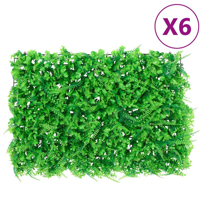 vidaXL Artificial Fern Leaf Fence 6 pcs Green 40x60 cm 1