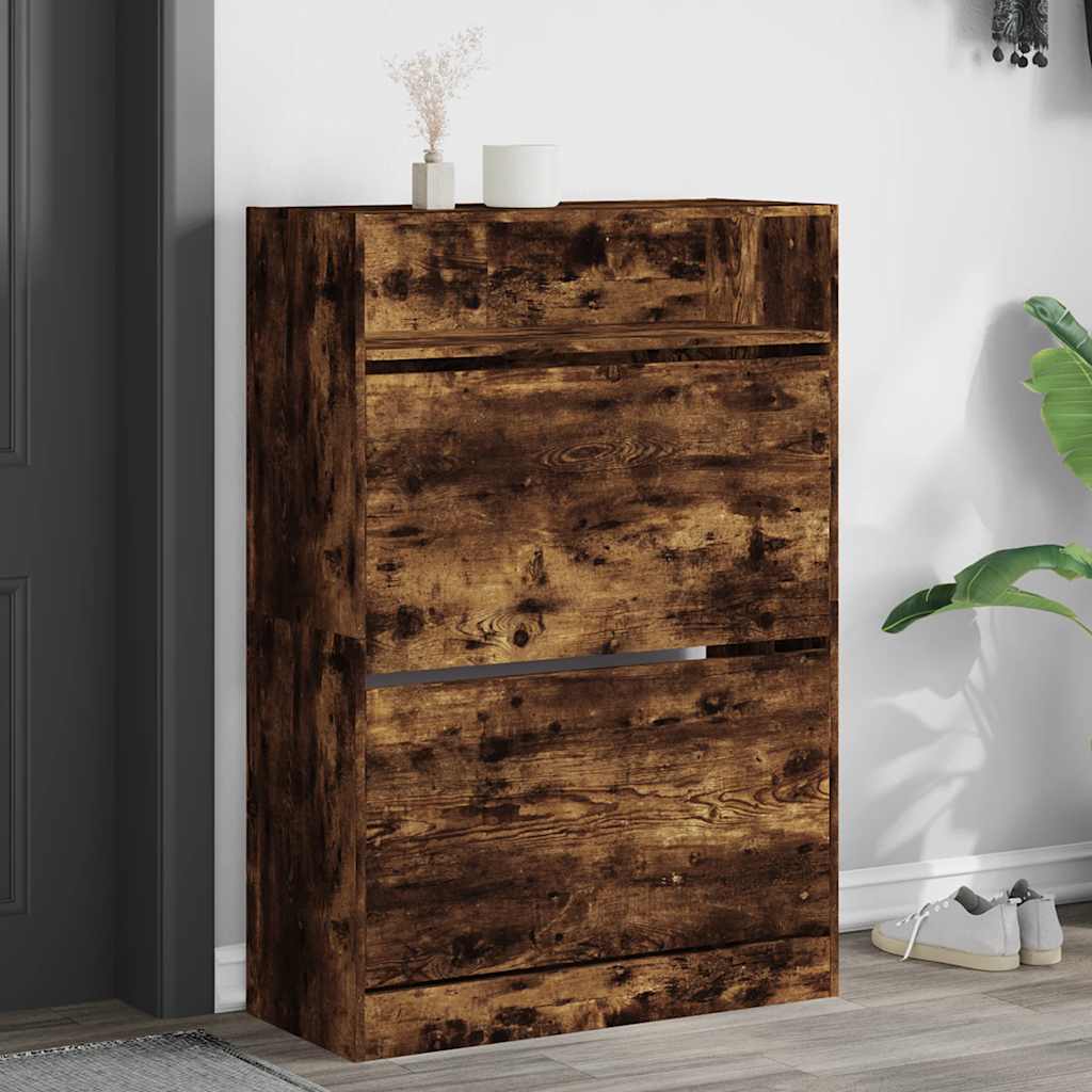 vidaXL Shoe Cabinet with 2 Flip-Drawers 80x34x116 cm