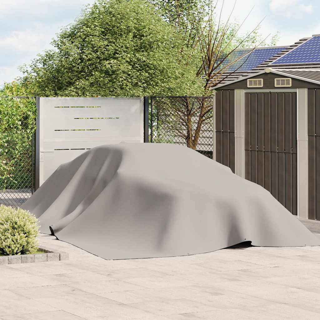Tarpaulin 650 g/m² with Eyelets Grey 5 x 7 m