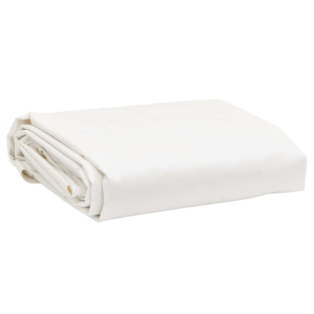 vidaXL Tarpaulin 650 g/m² with Eyelets White 1 x 2.5 m – 5 x 5 m