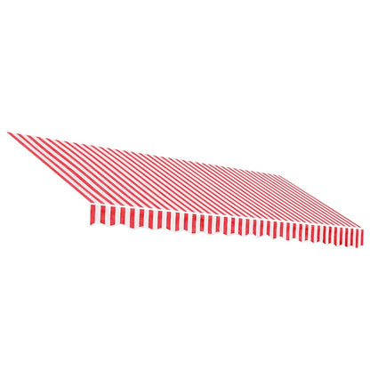 vidaXL Awning Replacement Fabric Red and White 400x350 cm Polyester 2