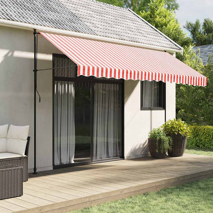 vidaXL Awning Replacement Fabric Red and White 400x350 cm Polyester 1