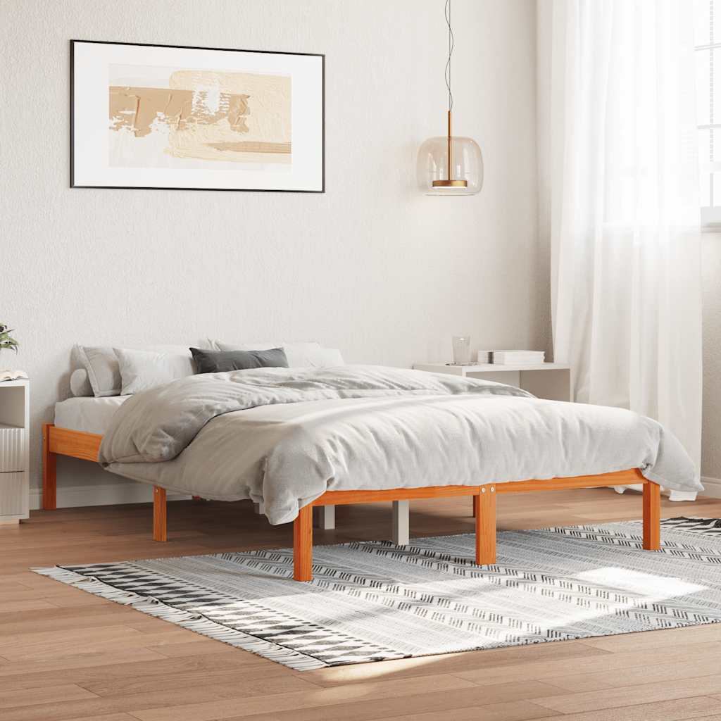 vidaXL Bed Frame without Mattress Solid Wood Pine Length 190 cm
