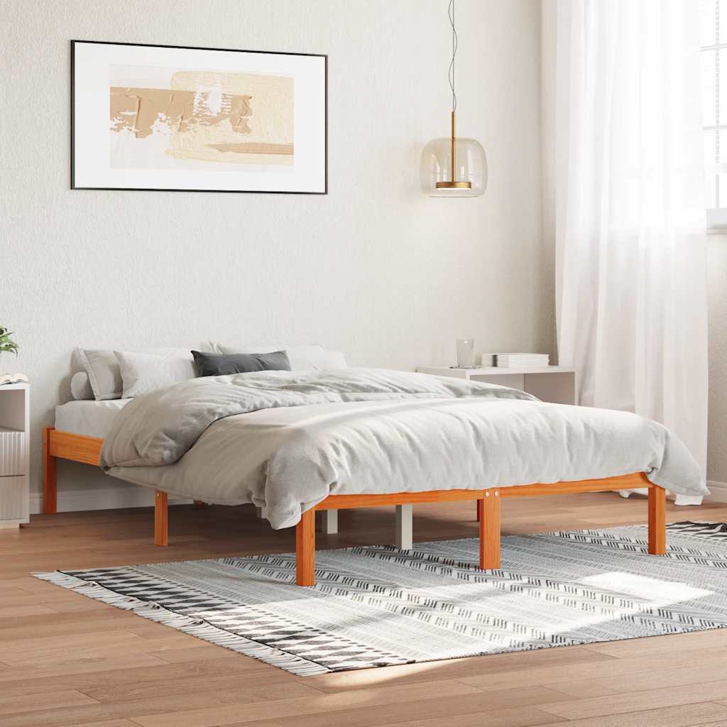 vidaXL Bed Frame without Mattress Solid Wood Pine Length 190 cm