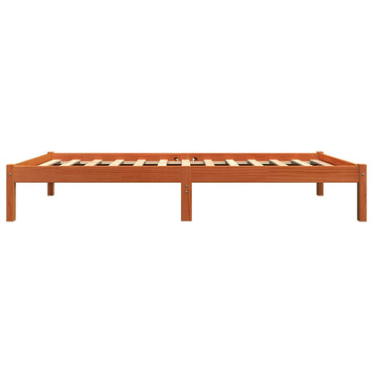 vidaXL Bed Frame without Mattress Wax Brown 90x200 cm Solid Wood Pine 5