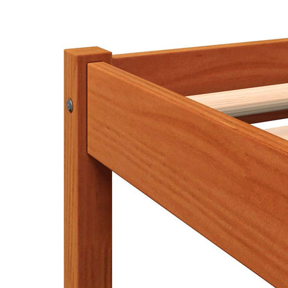 vidaXL Bed Frame without Mattress Wax Brown 100x200 cm Solid Wood Pine 6