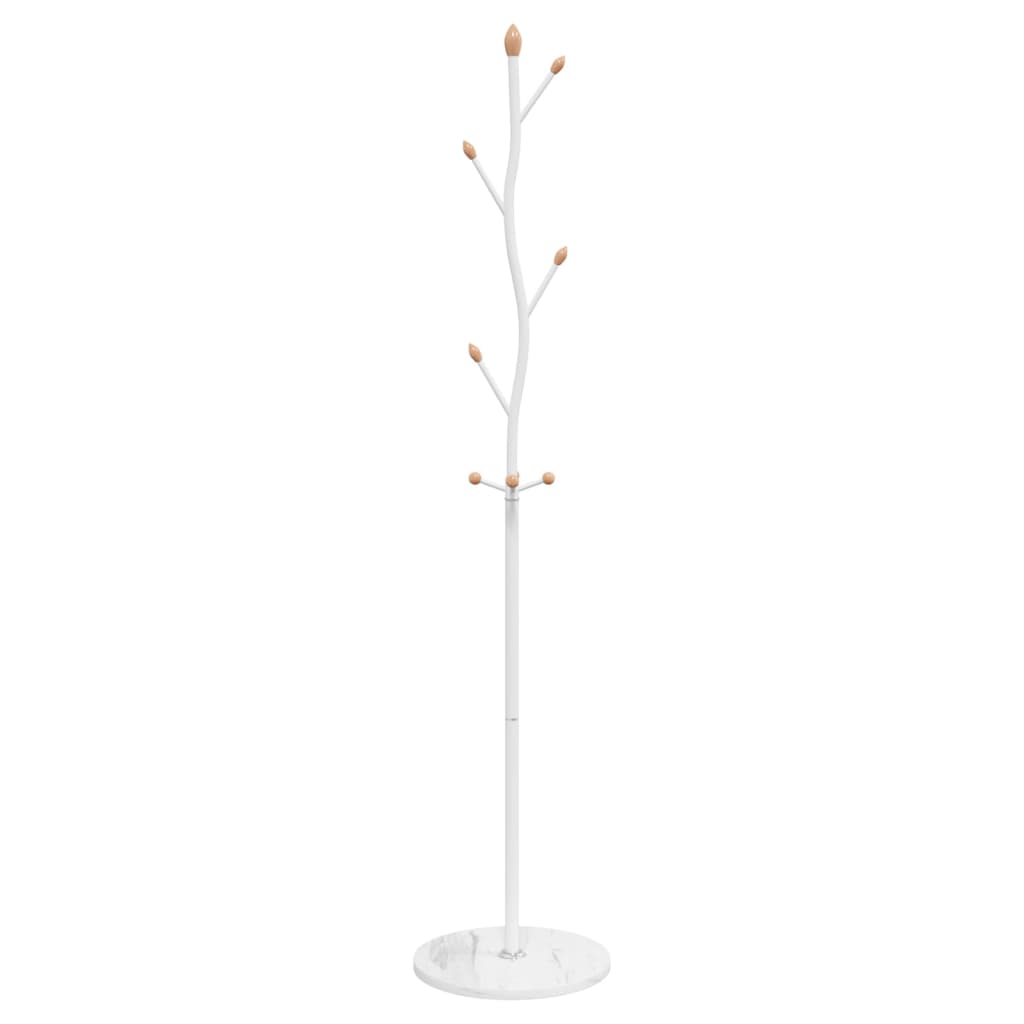 vidaXL Coat Stand White 177 cm Powder-coated Iron 4