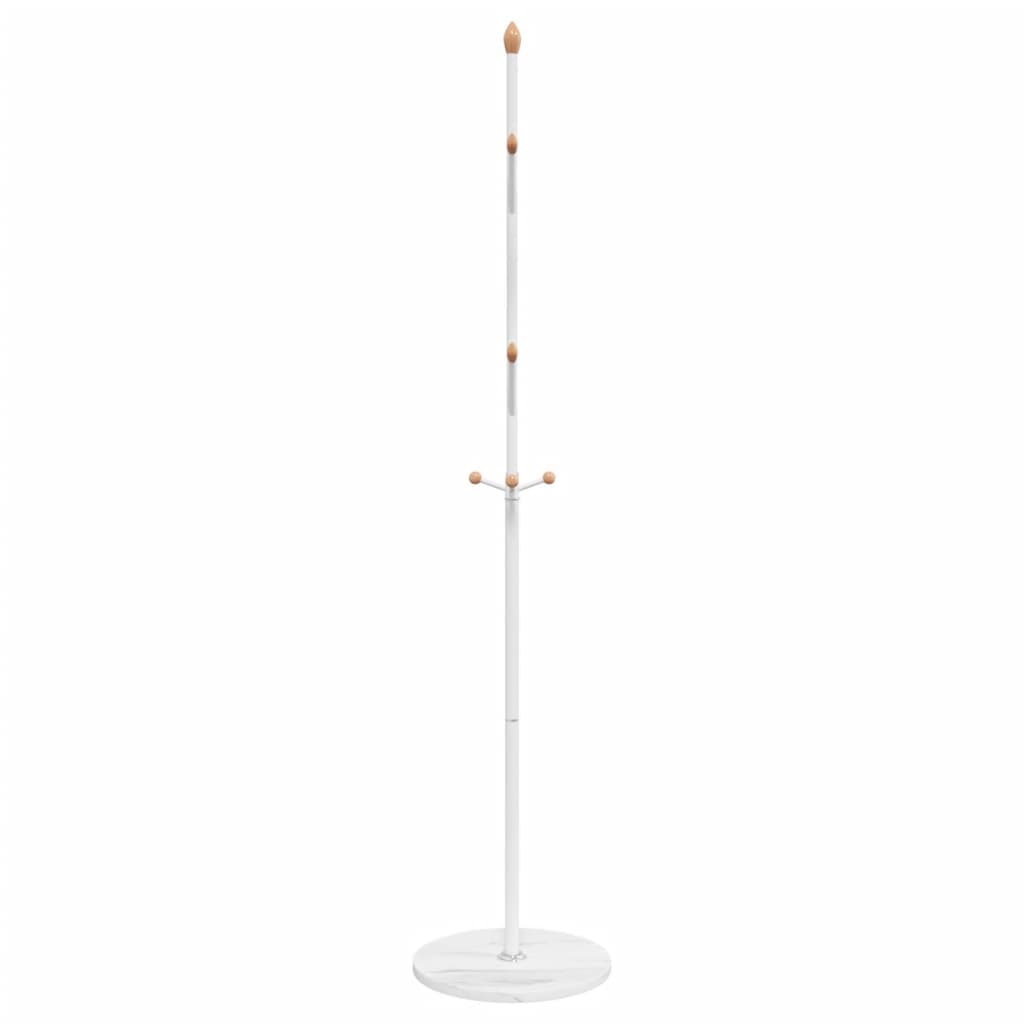vidaXL Coat Stand White 177 cm Powder-coated Iron 5