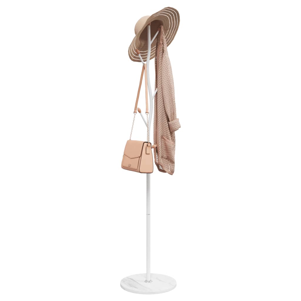 vidaXL Coat Stand White 177 cm Powder-coated Iron 1