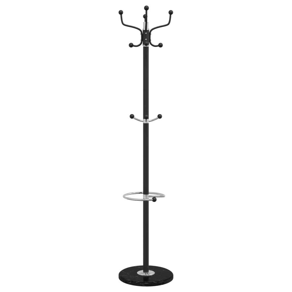 vidaXL Coat Stand with Umbrella Holder Black 180 cm Powder-coated Iron 5