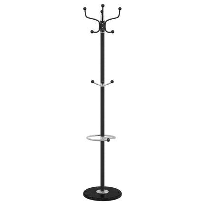 vidaXL Coat Stand with Umbrella Holder Black 180 cm Powder-coated Iron 5