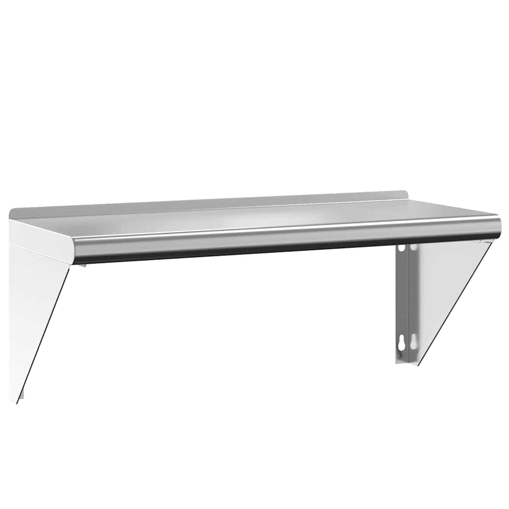 vidaXL Wall Shelf 75x30x31 cm Silver Stainless Steel 2