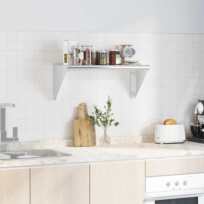 vidaXL Wall Shelf 75x30x31 cm Silver Stainless Steel 3