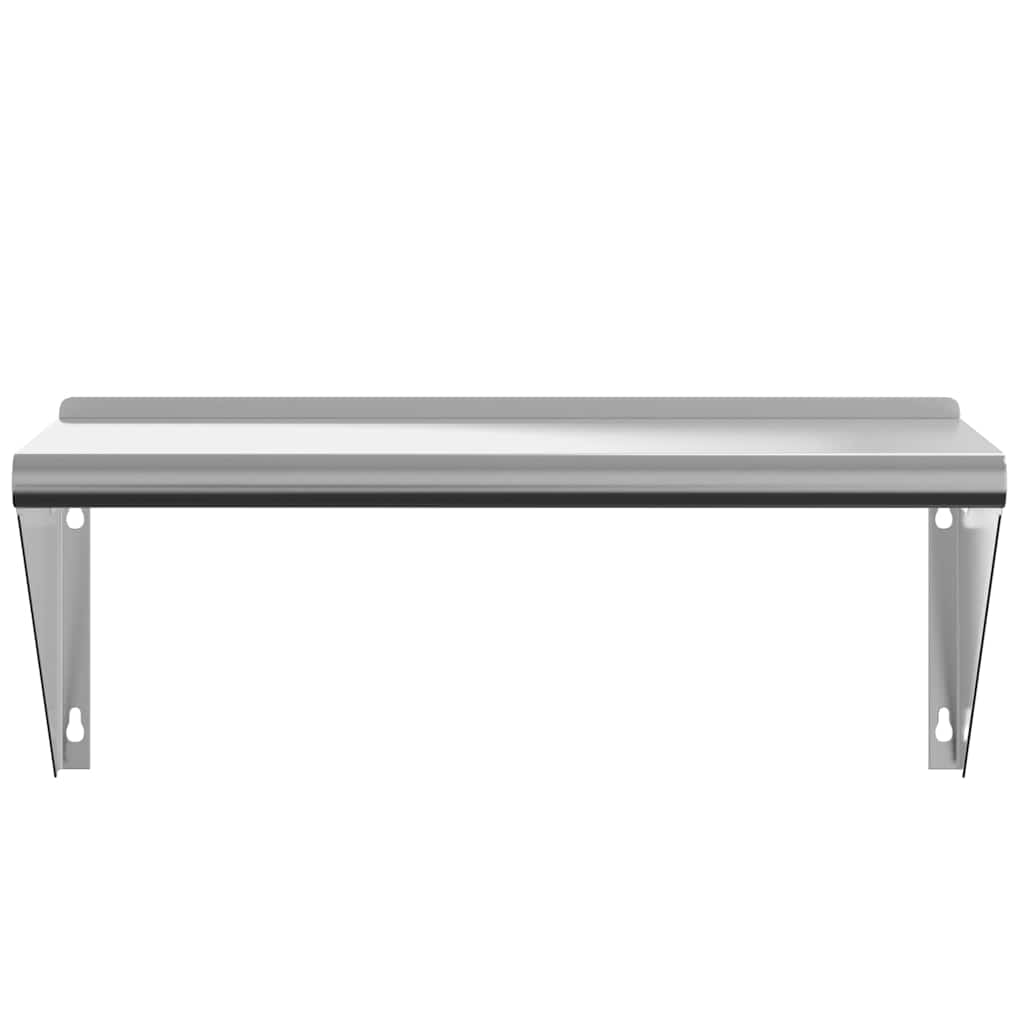 vidaXL Wall Shelf 75x30x31 cm Silver Stainless Steel 4