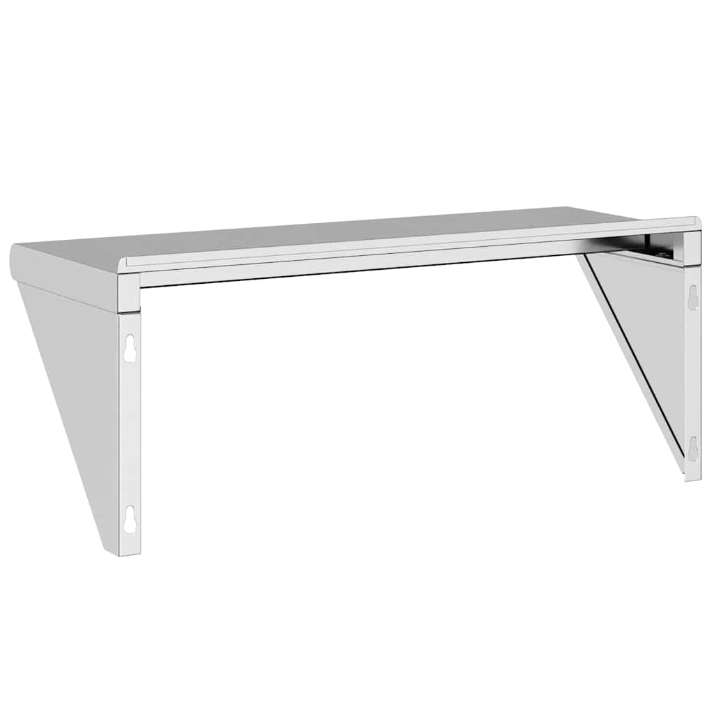 vidaXL Wall Shelf 75x30x31 cm Silver Stainless Steel 5