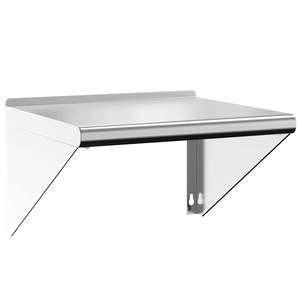 Wall Shelf Silver Stainless Steel 50 cm 45 cm