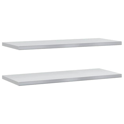vidaXL Wall Shelves 2 pcs 100x40 cm Silver Stainless Steel 2