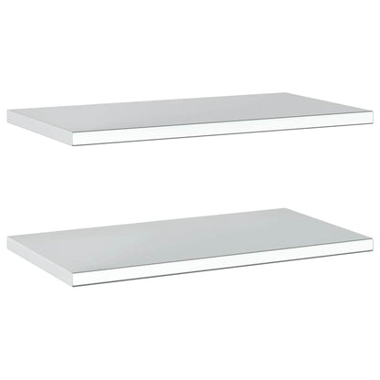 vidaXL Wall Shelves 2 pcs 75x40 cm Silver Stainless Steel 6