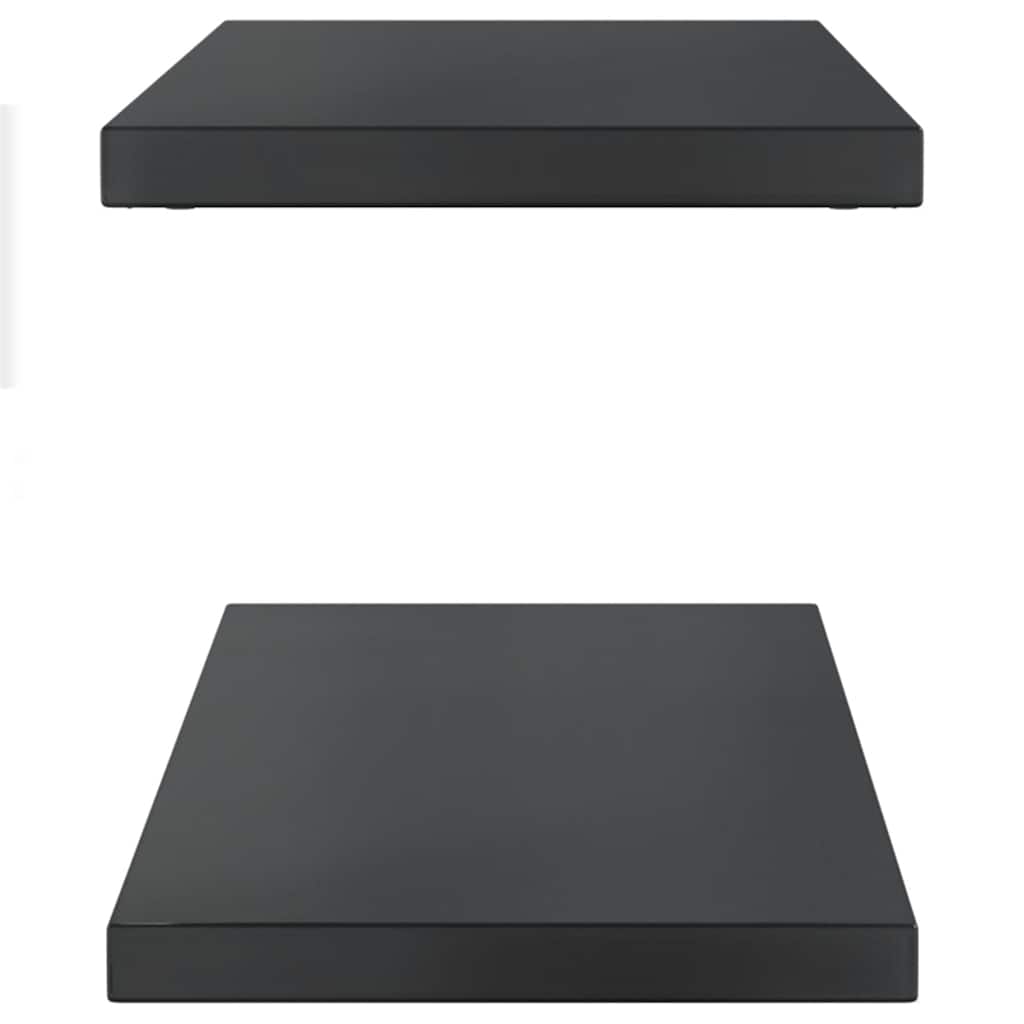 vidaXL Wall Shelves 2 pcs 100x30 cm Black Stainless Steel 5