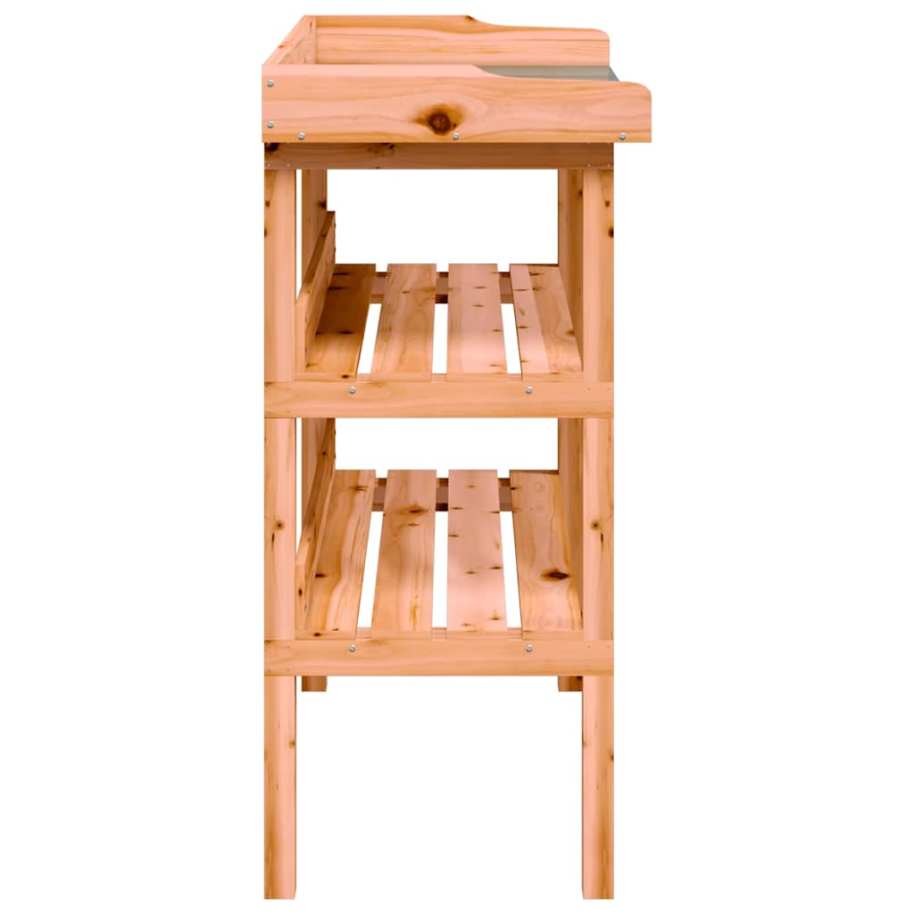 vidaXL Plant Table with Shelves Brown 78x38x82.5 cm Solid Wood Fir 5