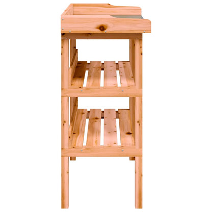 vidaXL Plant Table with Shelves Brown 78x38x82.5 cm Solid Wood Fir 5