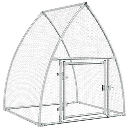 vidaXL Chicken Cage Silver 100x105x120 cm Galvanised Steel 2