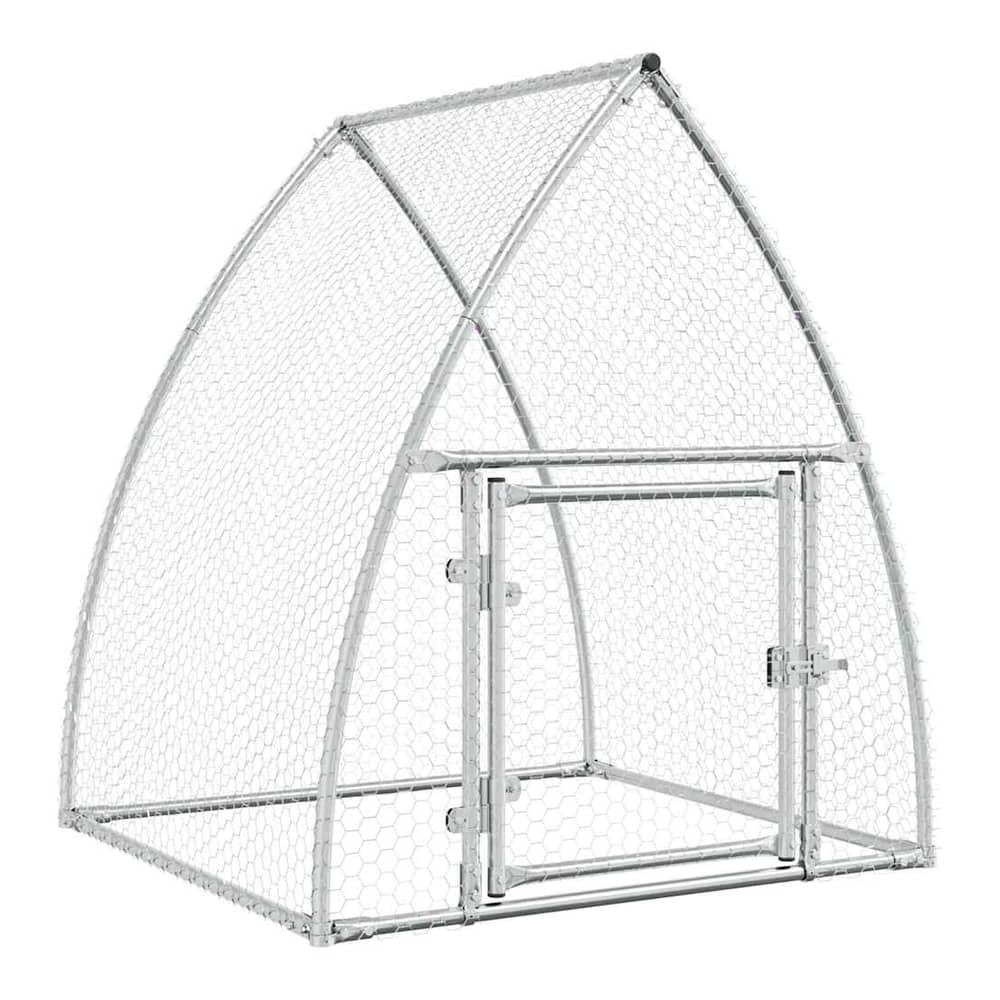 Chicken Cage Silver Galvanised Steel 100 x 105 x 120 cm