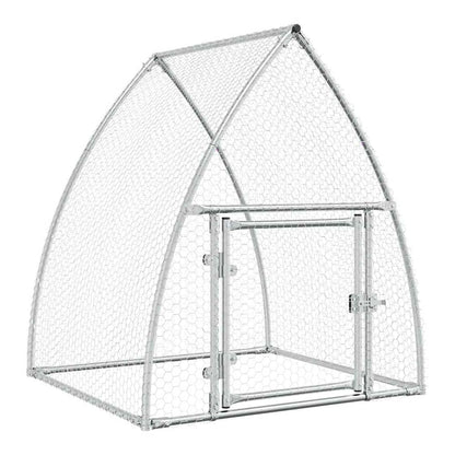Chicken Cage Silver Galvanised Steel 100 x 105 x 120 cm