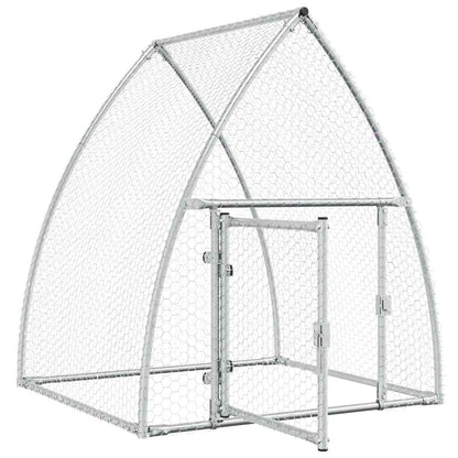 vidaXL Chicken Cage Silver 100x105x120 cm Galvanised Steel 4