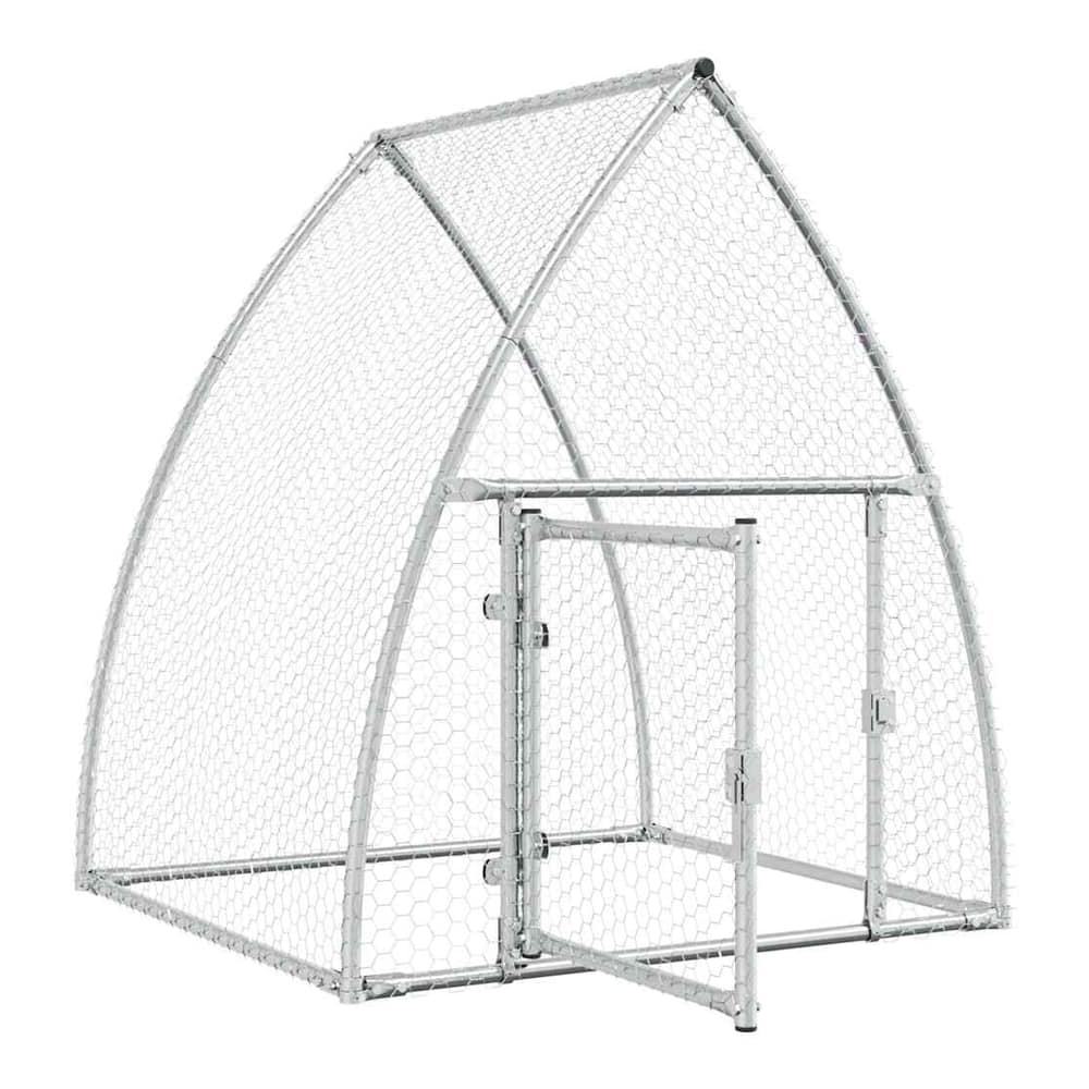 Chicken Cage Silver Galvanised Steel 100 x 105 x 120 cm