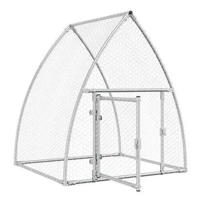 Chicken Cage Silver Galvanised Steel 100 x 105 x 120 cm