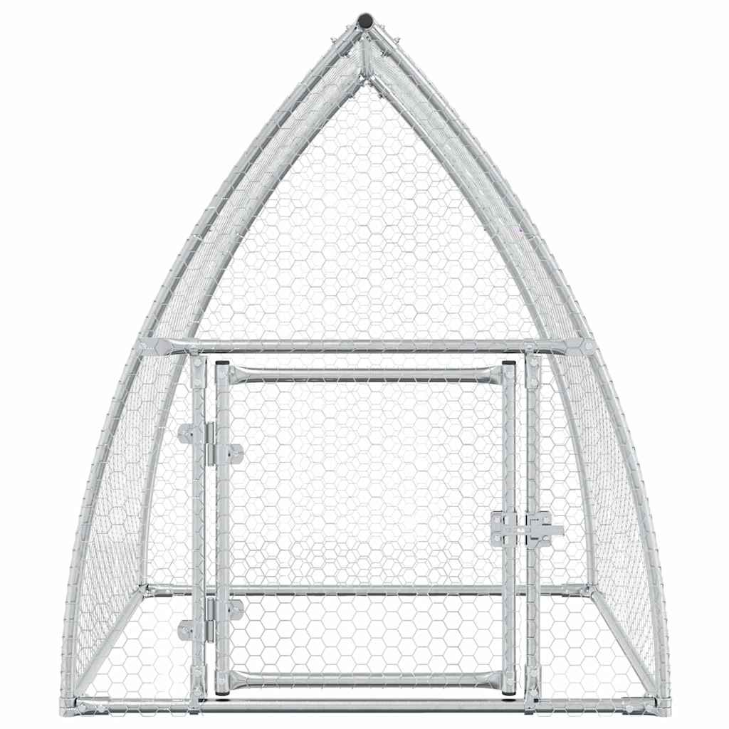 vidaXL Chicken Cage Silver 100x105x120 cm Galvanised Steel 5