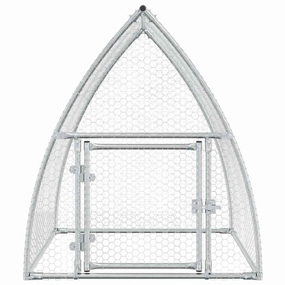 vidaXL Chicken Cage Silver 100x105x120 cm Galvanised Steel 5