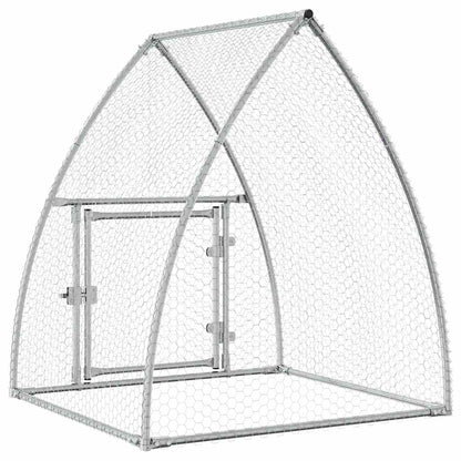 vidaXL Chicken Cage Silver 100x105x120 cm Galvanised Steel 6