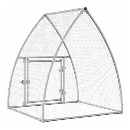 Chicken Cage Silver Galvanised Steel 100 x 105 x 120 cm