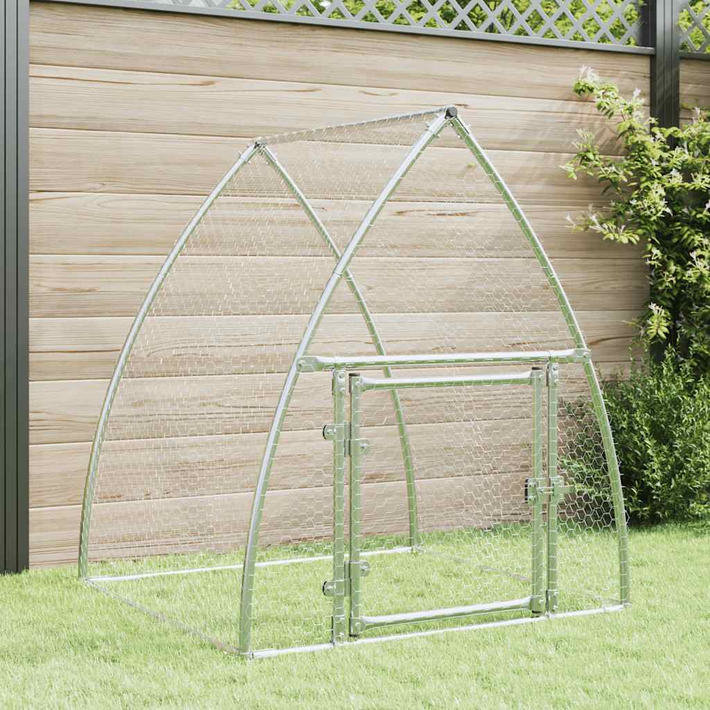 vidaXL Chicken Cage Silver 100x105x120 cm Galvanised Steel 1