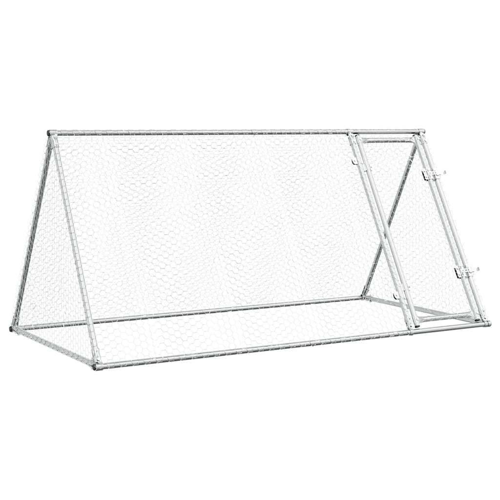 vidaXL Chicken Cage Silver 200x105x91 cm Galvanised Steel 2