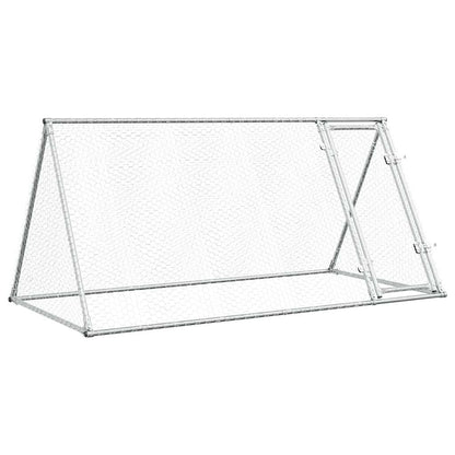 vidaXL Chicken Cage Silver 200x105x91 cm Galvanised Steel 2