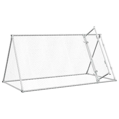 vidaXL Chicken Cage Silver 200x105x91 cm Galvanised Steel 4