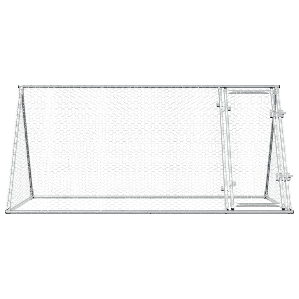 vidaXL Chicken Cage Silver 200x105x91 cm Galvanised Steel 5