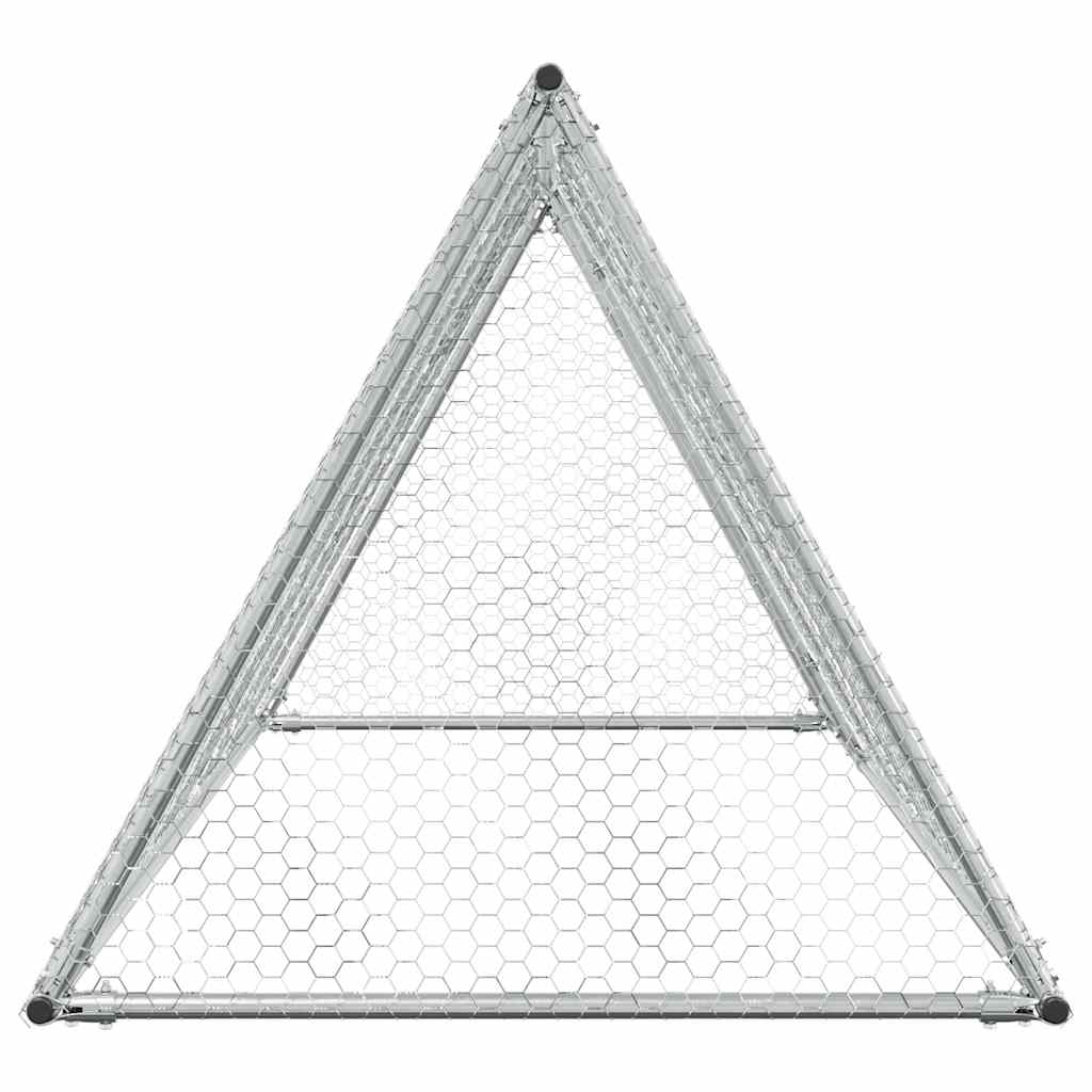 vidaXL Chicken Cage Silver 200x105x91 cm Galvanised Steel 6